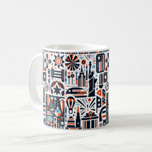4. Juli Generative Muster Kaffeetasse