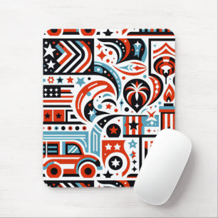4. Juli Generative Muster Mousepad