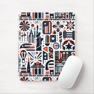 4. Juli Generative Muster Mousepad