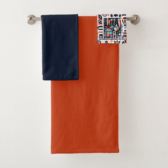 4. Juli Generatives Muster Badhandtuch Set (Insitu)