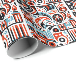 4. Juli Generatives Muster Geschenkpapier