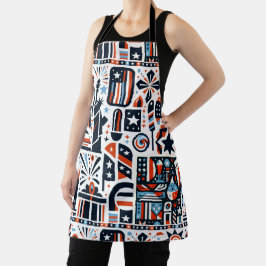 4. Juli Generatives Muster Schürze