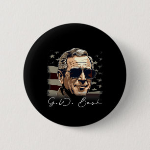 4. Juli George W. Bush Präsident Porträt Patr Button