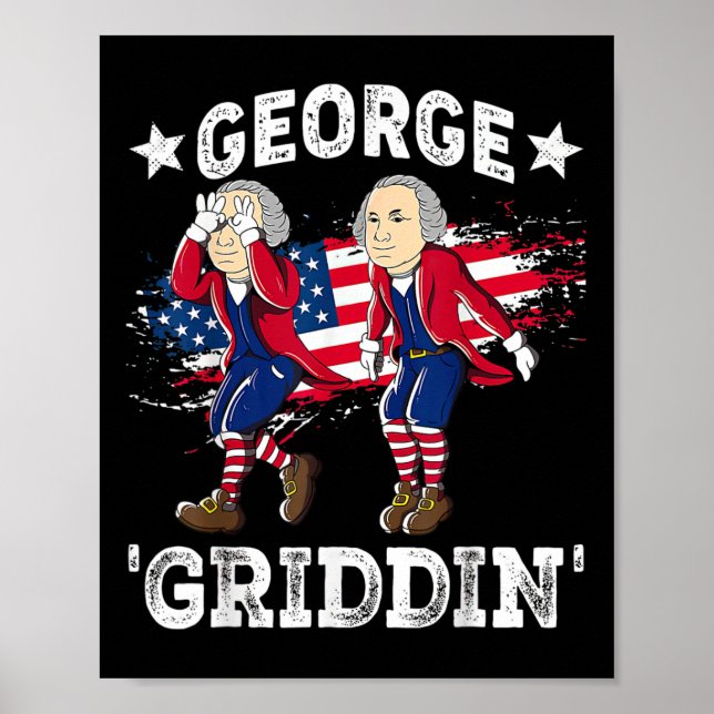 4. Juli George Washington Griddy George Griddi Poster (Vorne)
