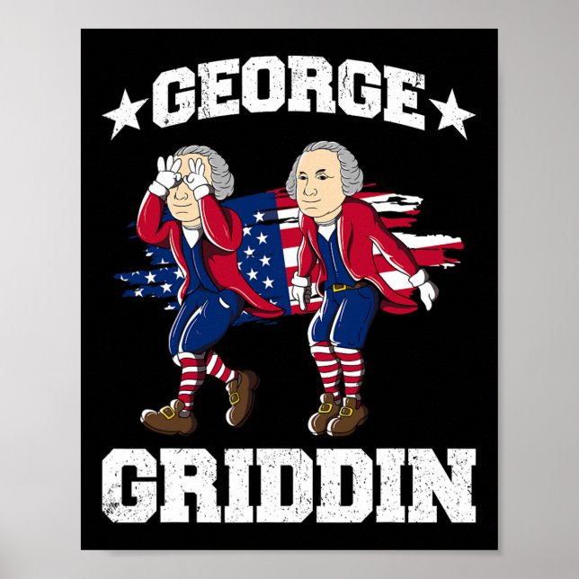 4. Juli George Washington Griddy George Griddi Poster (Vorne)