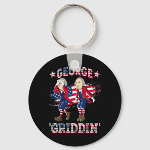 4. Juli George Washington Griddy George Griddi Schlüsselanhänger