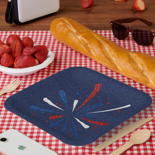 4. Juli Glitzer  Paper Teller (Picknick)