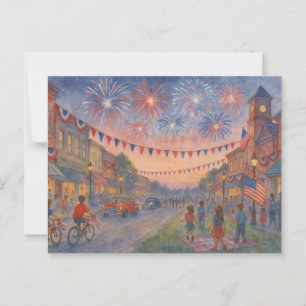 4. Juli Glücklicher Unabhängigkeitstag Postkarte
