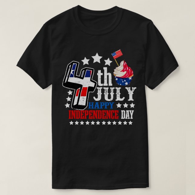 4. Juli Glücklicher Unabhängigkeitstag T-Shirt (Design vorne)