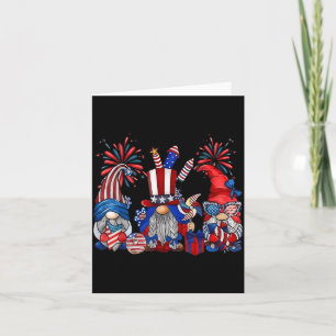4. Juli Gnome patriotisch lustig Unabhängigkeit Karte