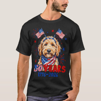 4. Juli Goldendoodle Meme 250 Jahre 1776-2026 T-Shirt
