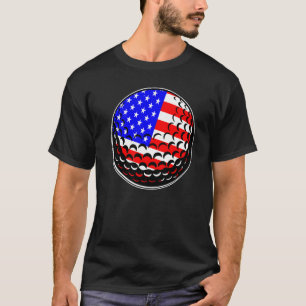 4. Juli Golf American Flag Golfer Usa Pride SP T-Shirt