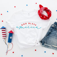 4. Juli Gott segne Amerika Patriotischer T - Shirt