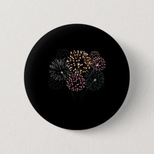 4. Juli Grand Finale Feuerwerk Show Red White B Button