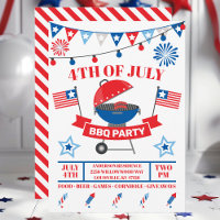 4. Juli Grill Rote Barbeque GRILLEN Party