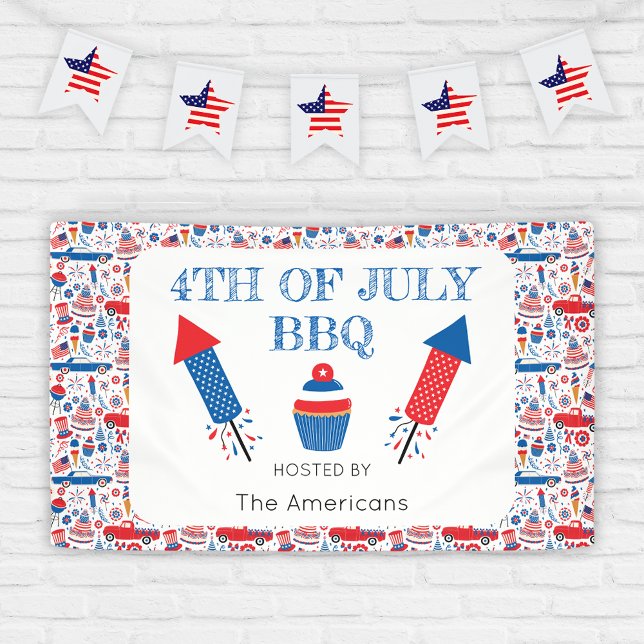 4. Juli GRILLEN Amerikanisch Banner (Von Creator hochgeladen)