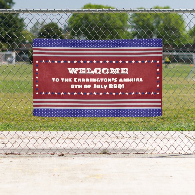 4. Juli GRILLEN (anpassbar) Banner (Insitu)