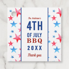 4. Juli Grillen Aquarellsterne patriotisch niedlic Geschenkanhänger