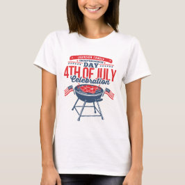 4. Juli GRILLEN Grill Personalisiert Family Wieder T-Shirt