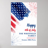 4. Juli GRILLEN Party Red White Blue Custom