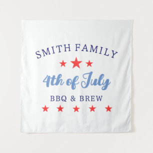 4. Juli GRILLEN und Brew Family Wiedersehen Wandteppich