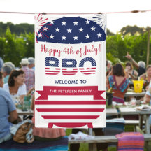4. Juli Grillen US Flagge Feuerwerk