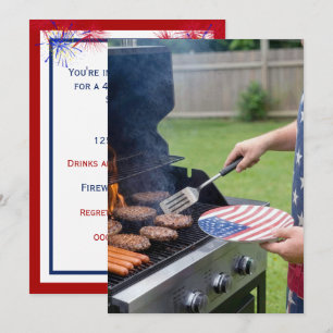 4. Juli Grillparty Einladung
