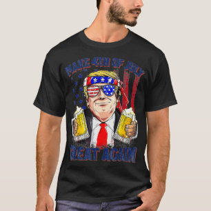 4. Juli Große wieder lustige Trump Men Drink T-Shirt