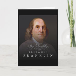 4. Juli Gründervater Ben Benjamin Franklin T-Shirt Karte