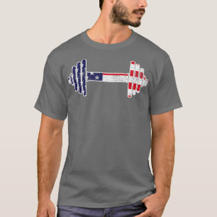 4. Juli GYM Graphic Patriotic USA American Fla T-Shirt