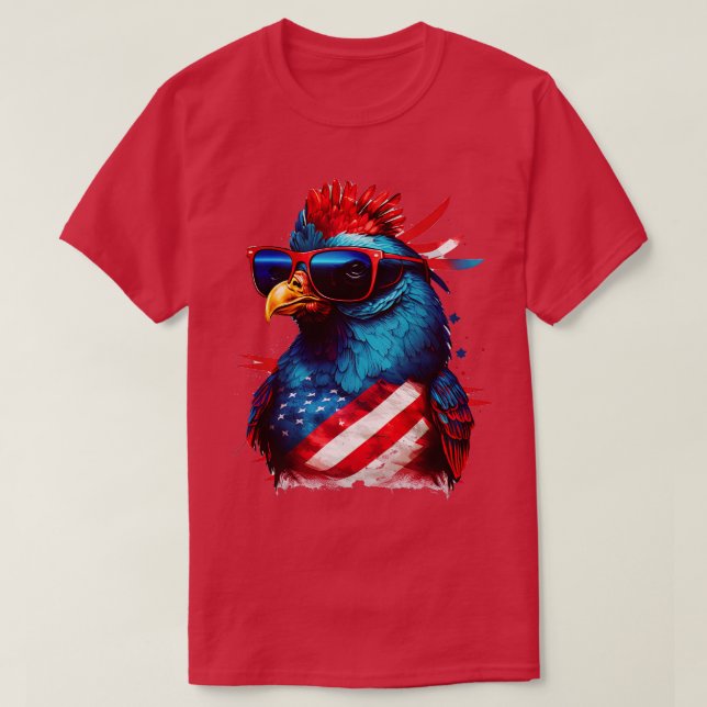4. Juli Hähnchen 3 T-Shirt (Design vorne)