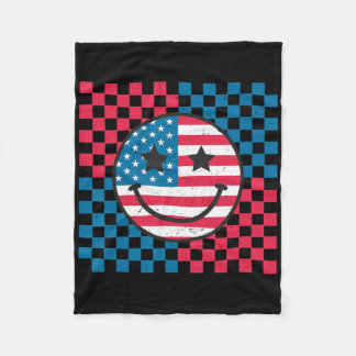 4. Juli - Happy Face American Fleecedecke