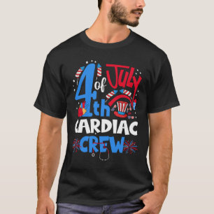 4. Juli Herzliche Crew Herzkrankheiten Herzkrankhe T-Shirt