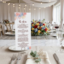 4. Juli  Hochzeitsmenü, Minimalistisches Menü