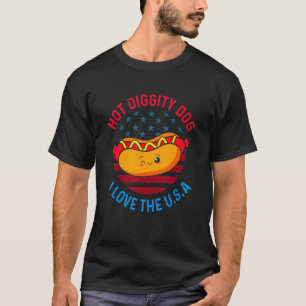 4. Juli Hot Diggity Hund I Liebe der USA Hot Do T-Shirt