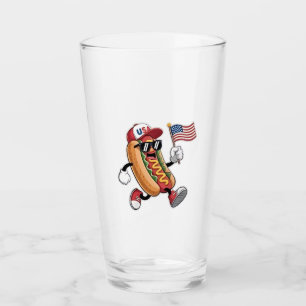 4. Juli Hotdog American Independence 1776 Glas