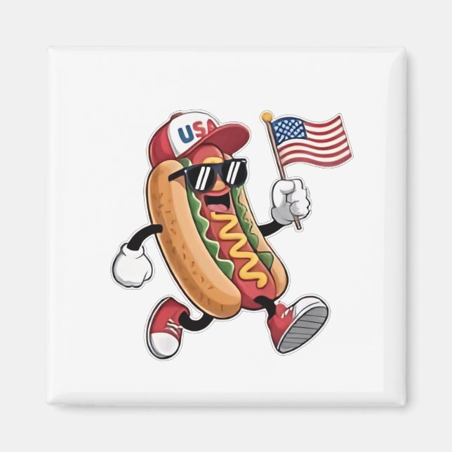 4. Juli Hotdog American Independence 1776 Magnet (Vorne)