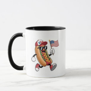 4. Juli Hotdog American Independence 1776 Tasse