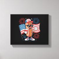 4. Juli Hotdog Amerikanische Flagge Patriotische F