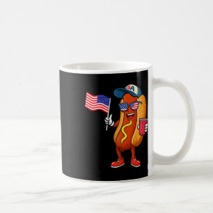 4. Juli Hotdog Funny Amerikanische Unabhängigkeits Kaffeetasse