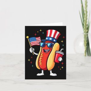 4. Juli Hotdog Funny Amerikanische Unabhängigkeits Karte
