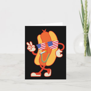 4. Juli Hotdog Funny Amerikanische Unabhängigkeits Karte