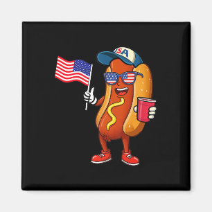 4. Juli Hotdog Funny Amerikanische Unabhängigkeits Magnet