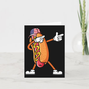 4. Juli Hotdog Sungles America Flag unabhängig Karte