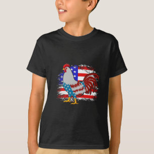 4. Juli Hühnchen Dad Shirt, Amerikanische Flagge H T-Shirt