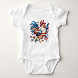 4. Juli Hühnerklipart-61531 Baby Strampler