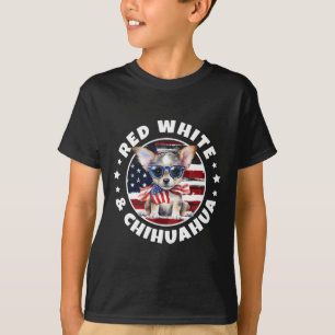 4. Juli Hund Lustig Patriotisch Rot T-Shirt