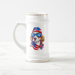 4. Juli Hund Sublimation-66361 Bierglas