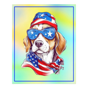 4. Juli Hund Sublimation-66361 Fotodruck