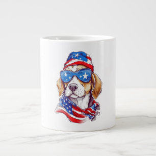 4. Juli Hund Sublimation-66361 Jumbo-Tasse
